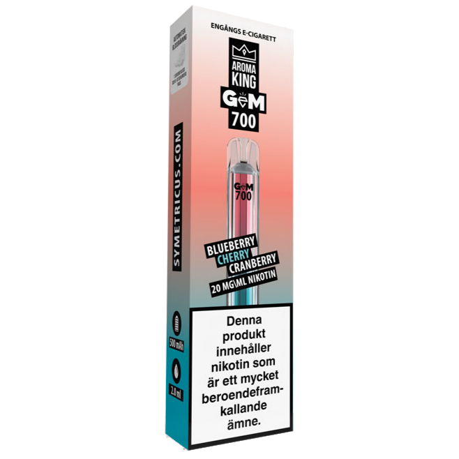 Aroma King Gem Blueberry Cherry Cranberry 20mg - Bundle E-cigg Tobax