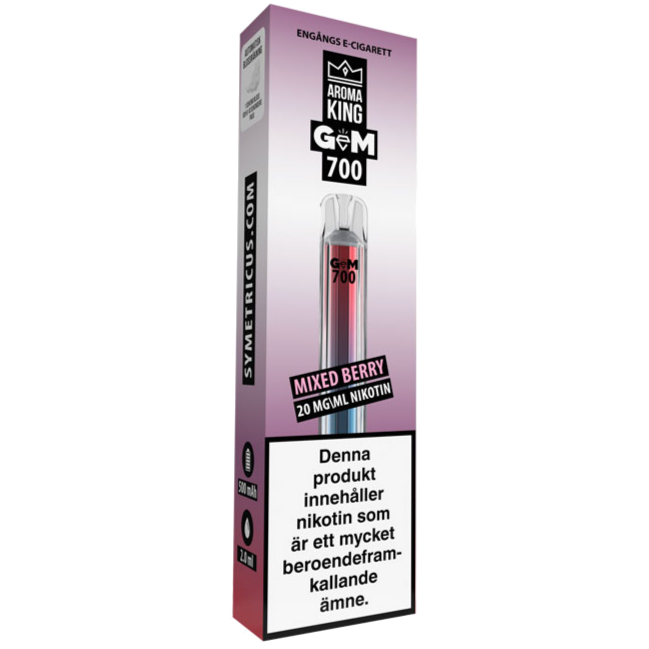 Aroma King Gem Mixed Berry 20mg - Bundle E-cigg Tobax