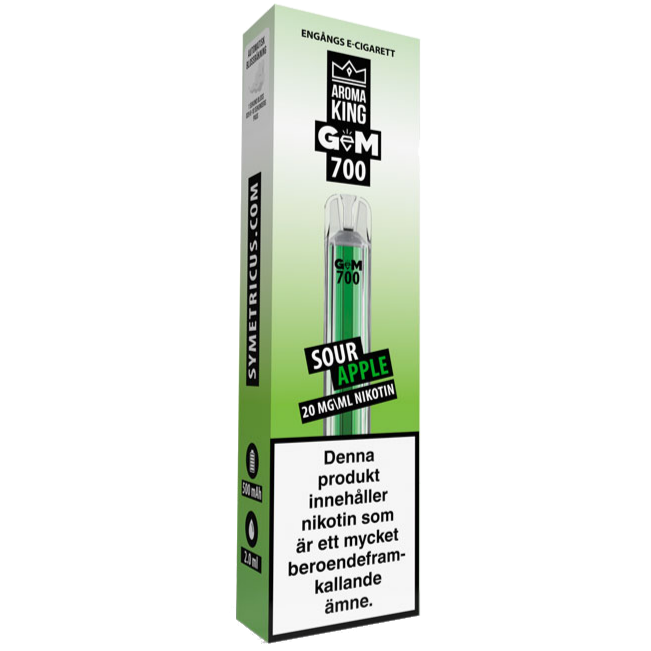 Aroma King Gem Sour Apple 20mg - Bundle E-cigg Tobax