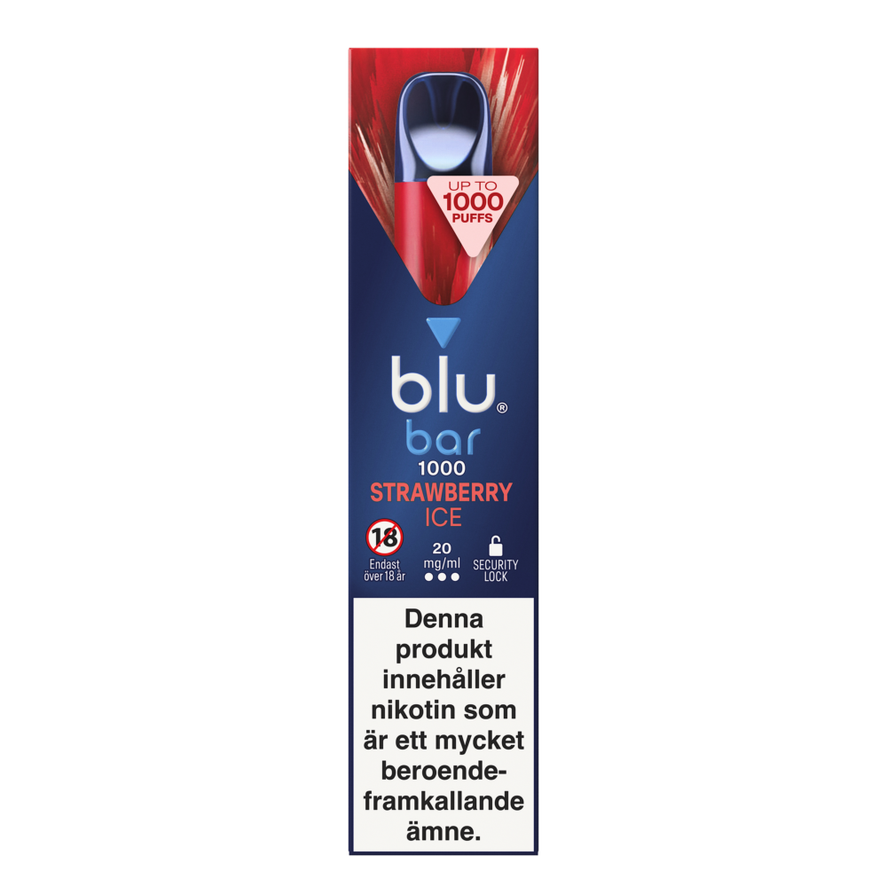 Blu Bar Strawberry Ice 20mg e-cigg Tobax