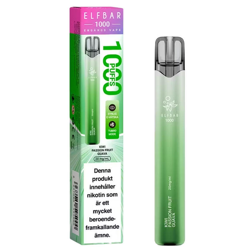 Elfbar Kiwi Passion Fruit Guava 20mg – Tobax