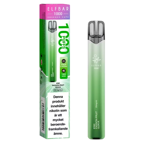 Elfbar Kiwi Passion Fruit Guava 20mg – Tobax