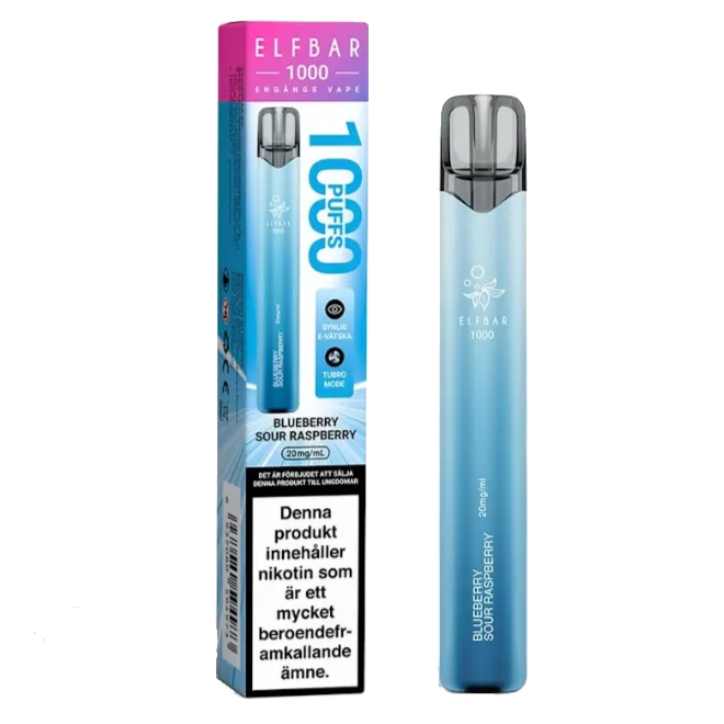 Elfbar Bluberry Sour Raspberry 20mg - Bundle E-cigg Tobax