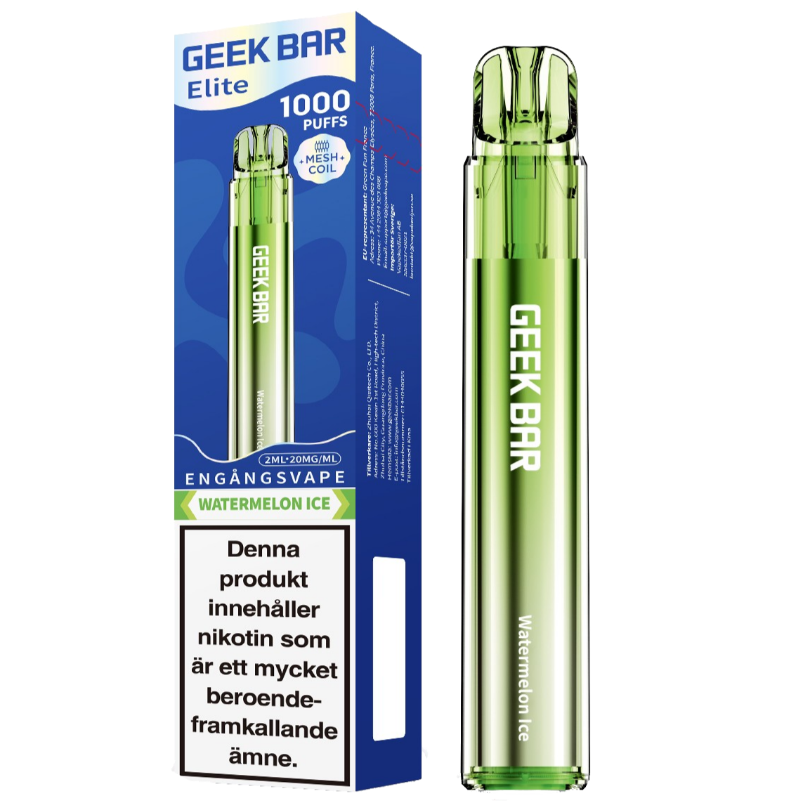 GEEK BAR Elite Watermelon Ice 20mg E-cigg Tobax