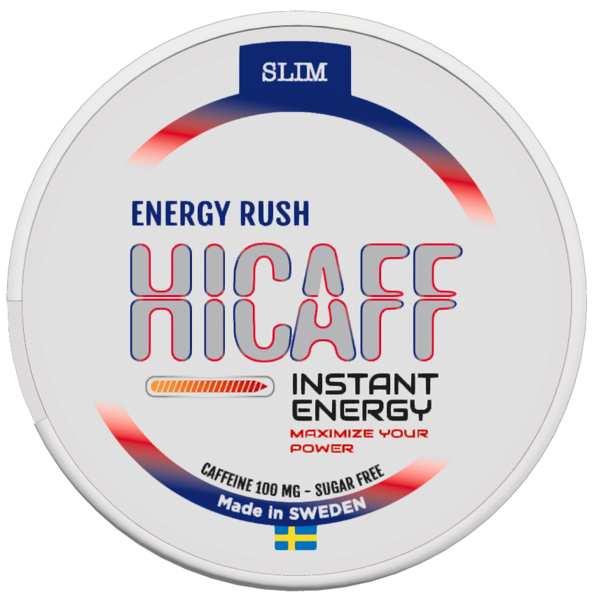 Hicaff Energy Rush-Nikotinfritt Snus-Tobax