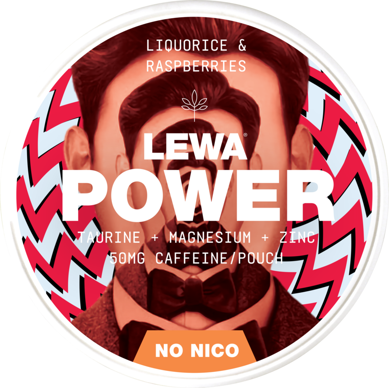 Lewa Power Liquorice Raspberries-Nikotinfritt Snus-Tobax