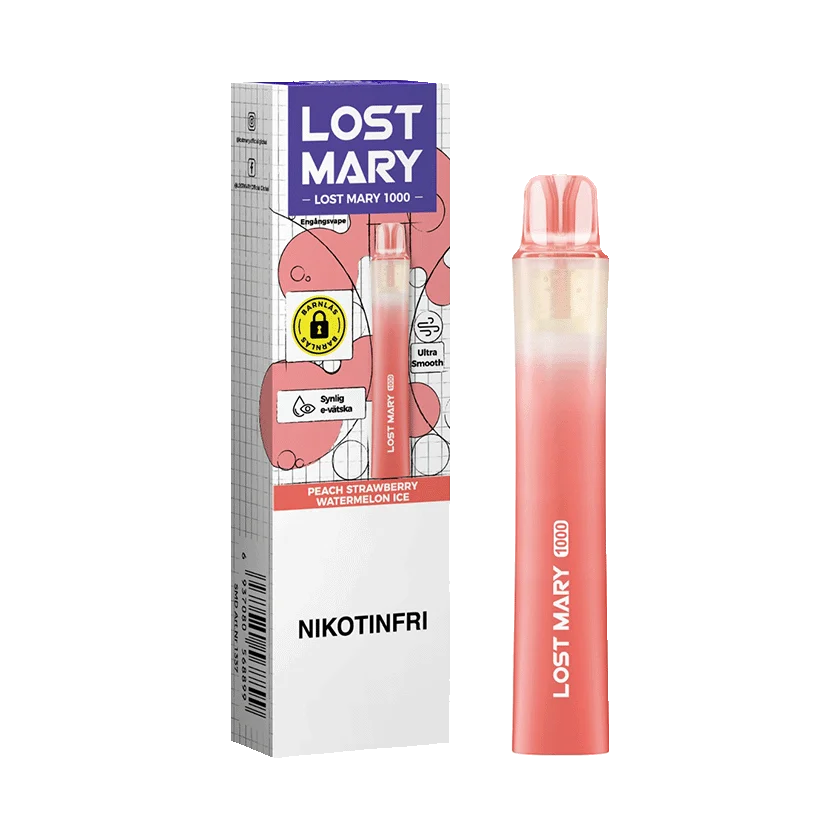 Lost Mary LM1000 Peach Strawberry Watermelon 0mg