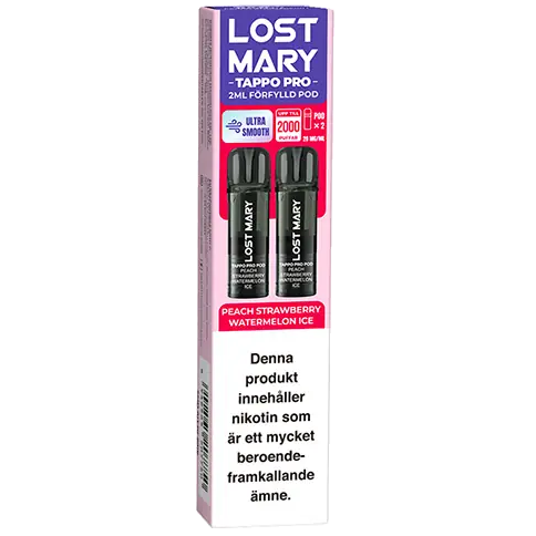 Lost Mary TAPPO PRO Pod x2 Peach Strawberry Watermelon Ice