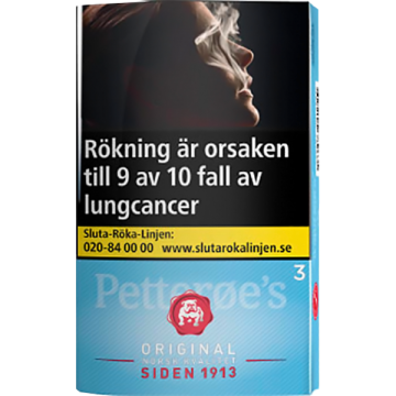 Petterøes Lys Blå 3 Rulltobak-Rulltobak-Tobax