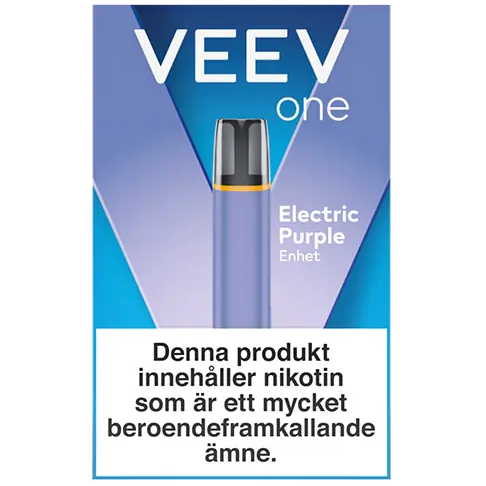 VEEV ONE Velvet Black Device and Blue Raspberry 1-Pod