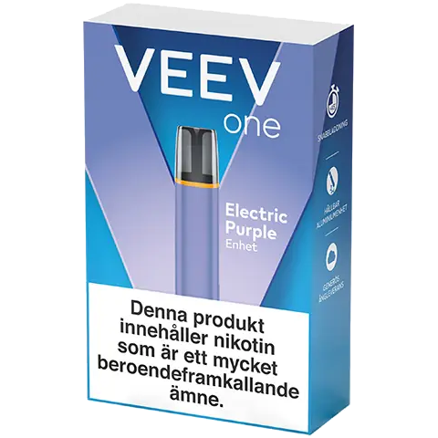 VEEV ONE Velvet Black Device and Blue Raspberry 1-Pod