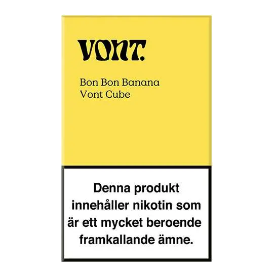 Vont Cube Bon Bon Banana 20mg - Bundle E-cigg Tobax