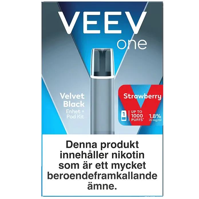 Veev One Black Velvet Device Pod Strawberry Box