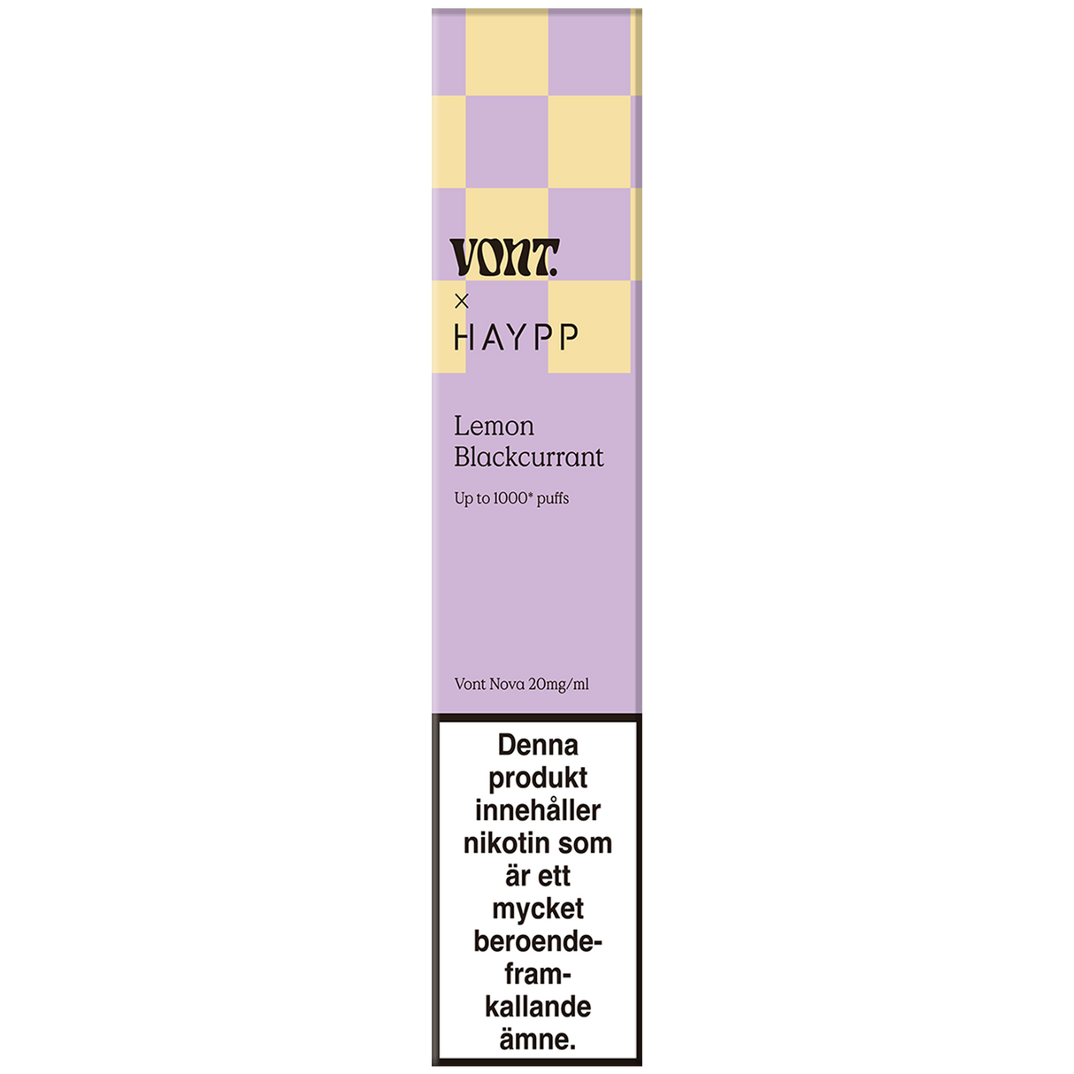 Vont x Haypp Nova Lemon Blackcurrant 20mg Tobax