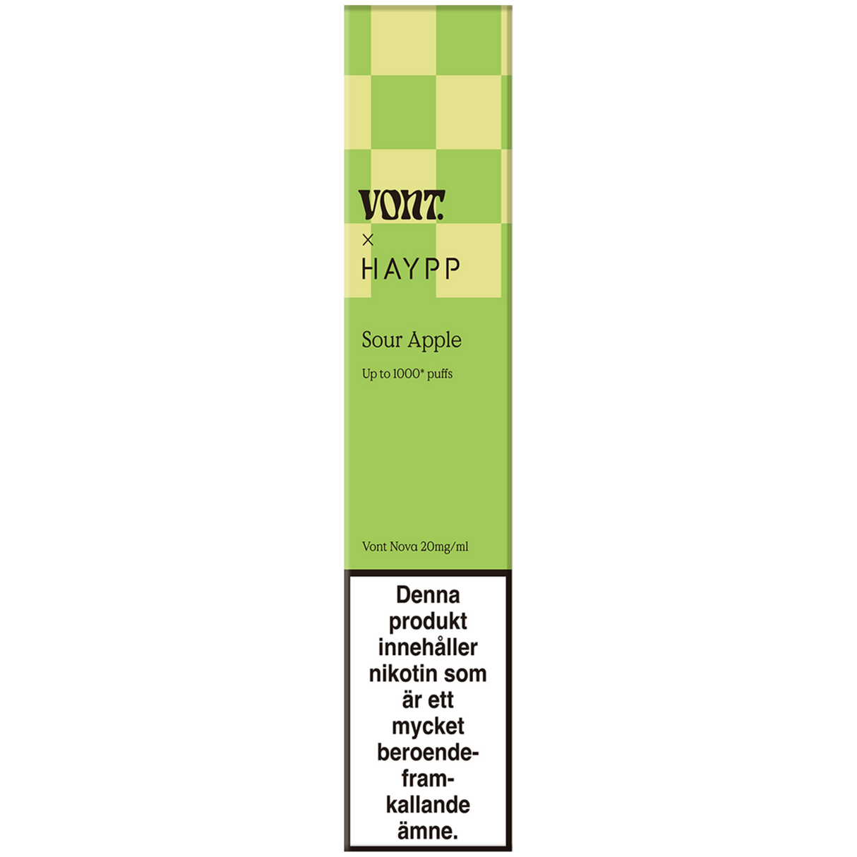 Vont x Haypp Nova Sour Apple 20mg - Bundle E-cigg Tobax