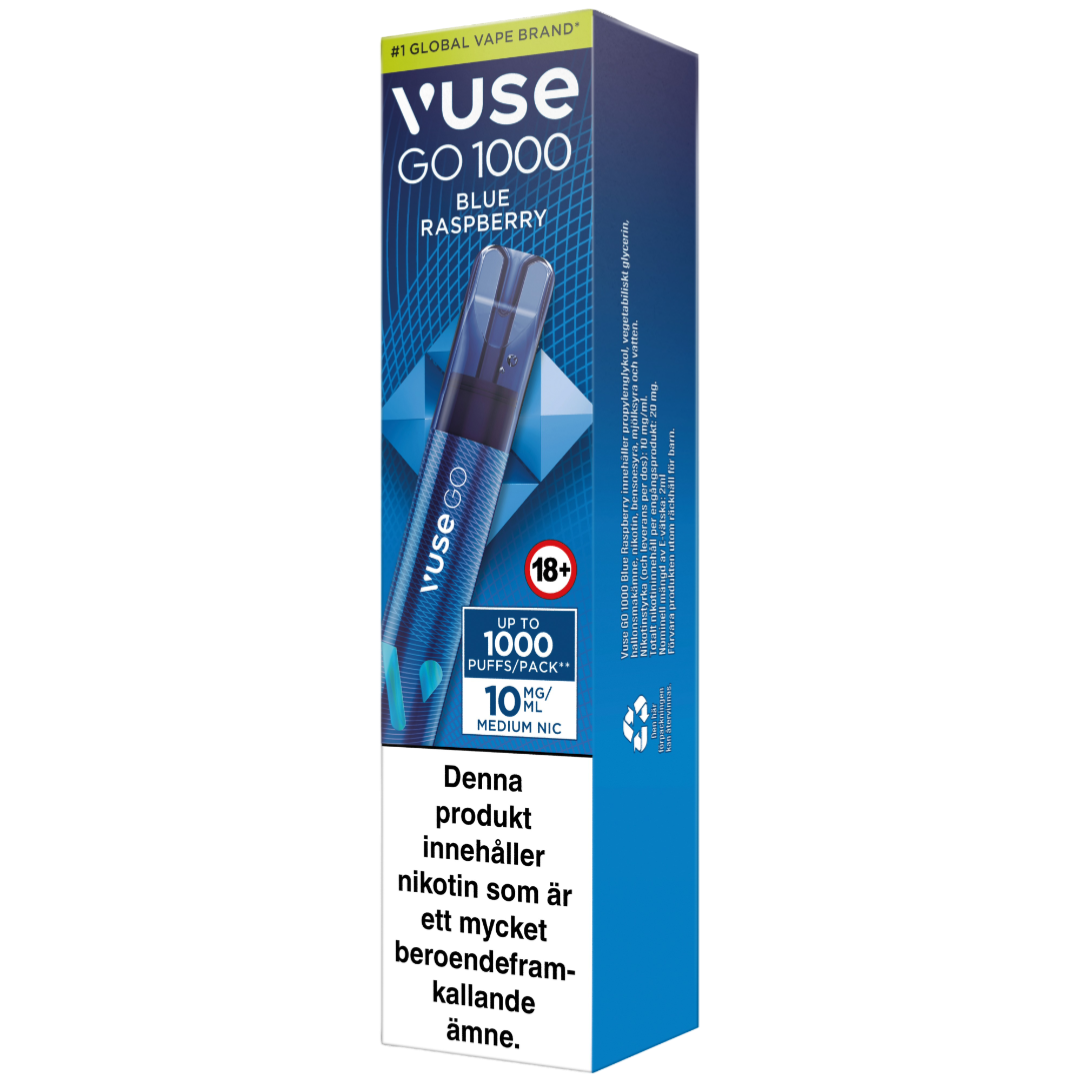 Vuse Go 1000 Blue Raspberry 10mg-e-cigg-Tobax