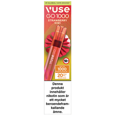 Vuse Go 1000 Strawberry Kiwi 20mg – Tobax