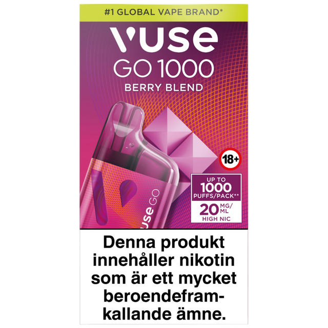 Vuse Go Box 1000 Berry Blend 20mg – Tobax