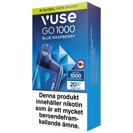 Vuse Go Box 1000 Blue Raspberry 20mg – Tobax