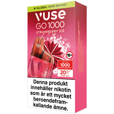 Vuse Go Box 1000 Strawberry Ice 20mg – Tobax