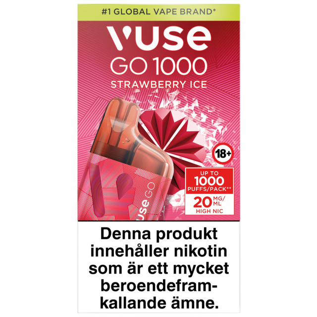 Vuse Go Box 1000 Strawberry Ice 20mg – Tobax
