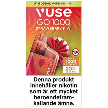 Vuse Go Box 1000 Strawberry Kiwi 20mg - Bundle – Tobax