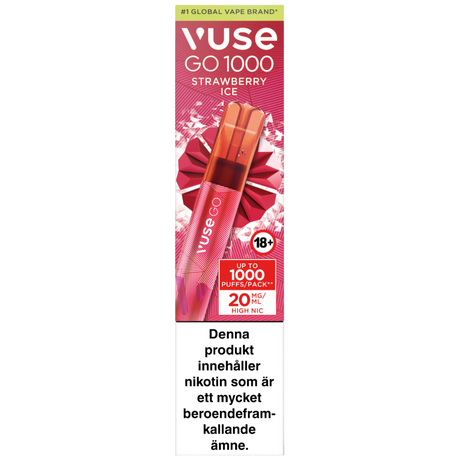 Vuse Go 1000 Strawberry Ice 20mg - Bundle – Tobax
