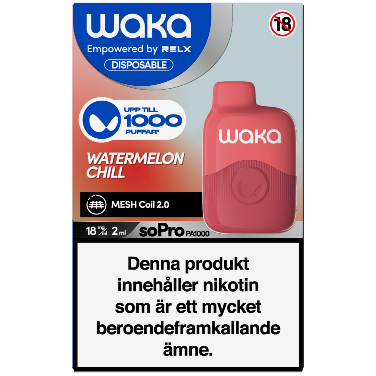 WAKA Watermelon Chill 18mg Tobax