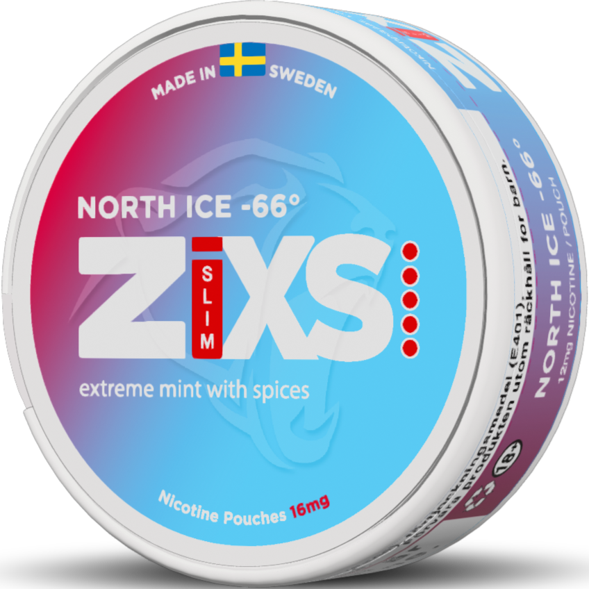 Zixs North Ice Slim-Nikotinposer-Tobax