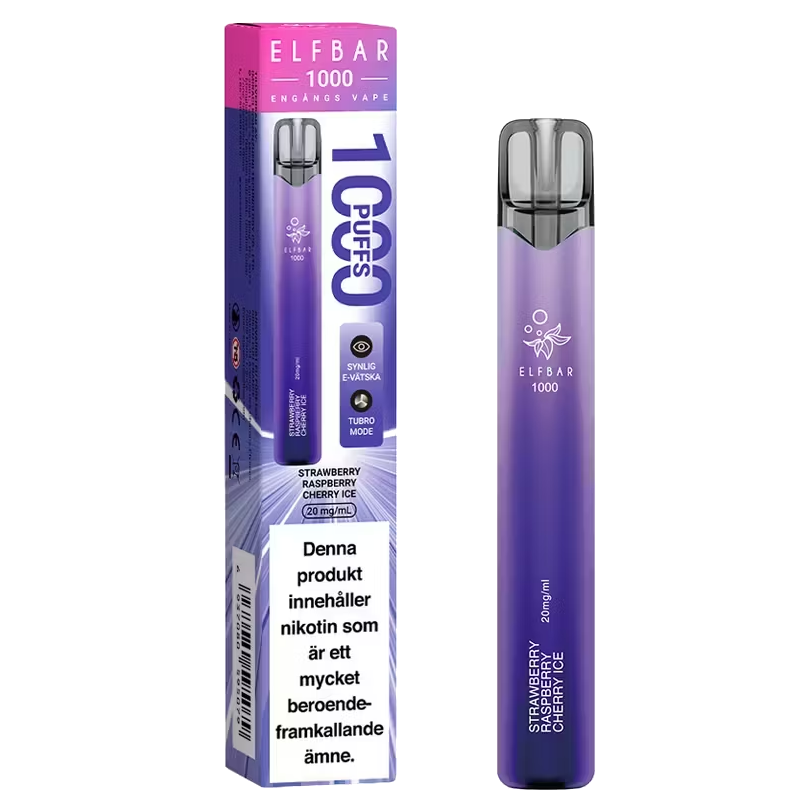 Elfbar Strawberry Raspberry Cherry Ice 20mg – Tobax
