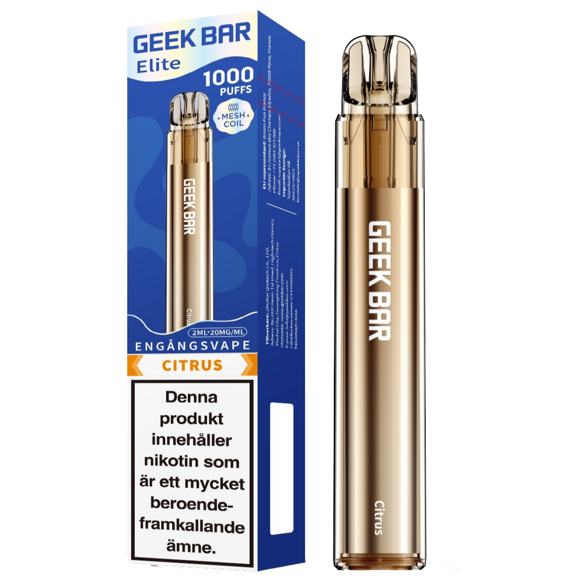 GEEK BAR Elite Citrus 20mg – Tobax