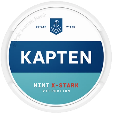 Kapten Kapten Vit Mint Extra Stark Extra Strong - portionssnus