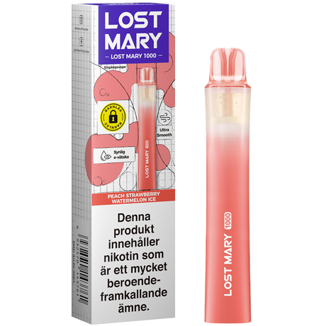 Lost Mary LM1000 Peach Strawberry Watermelon Ice 20mg 