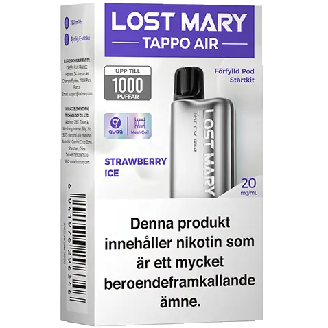 Lost Mary TAPPO Device + PRO Pod Strawberry Ice