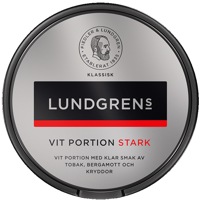 Lundgrens Lundgrens Vit Stark Portion Extra Strong - snus