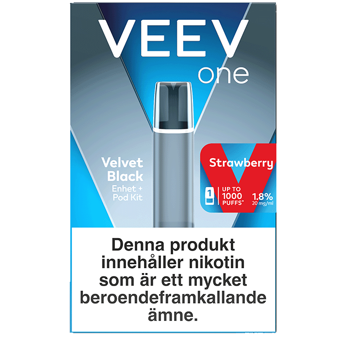 Veev One Black Velvet Device Pod Strawberry Box