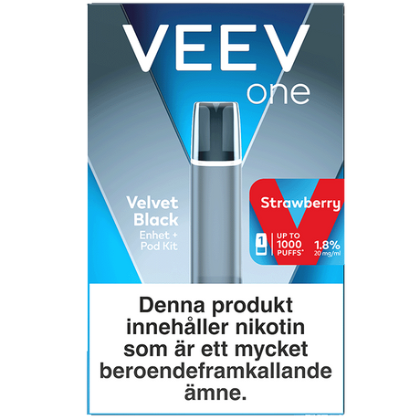 Veev One Black Velvet Device Pod Strawberry Box