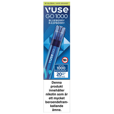 Vuse Go 1000 Blue Raspberry 20mg-e-cigg-Tobax