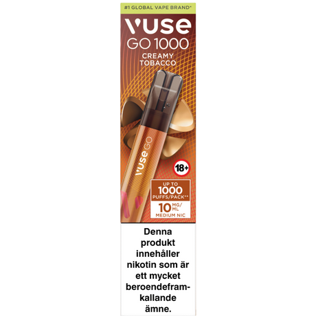 Vuse Go 1000 Creamy Tobacco 10mg-e-cigg-Tobax