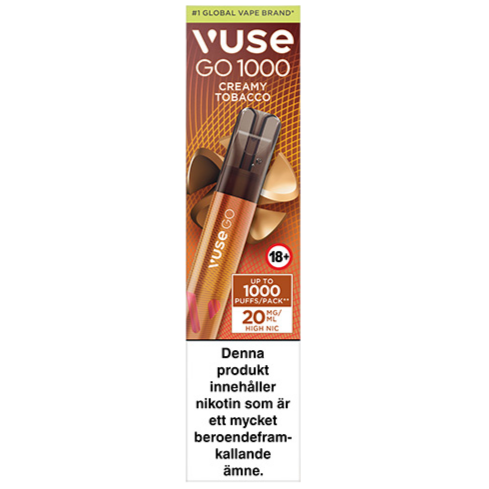 Vuse Go 1000 Creamy Tobacco 20mg-e-cigg-Tobax