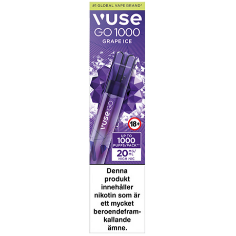 Vuse Go 1000 Grape Ice 20mg-e-cigg-Tobax