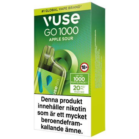 Vuse Go Box 1000 Apple Sour 20mg