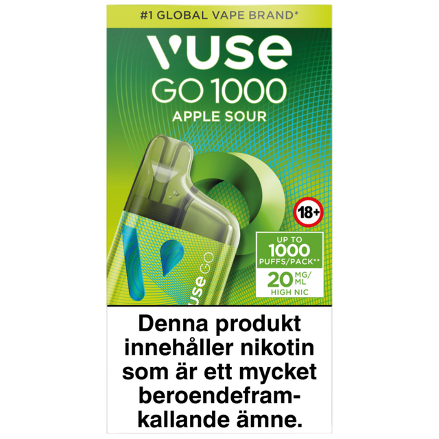 Vuse Go Box 1000 Apple Sour 20mg