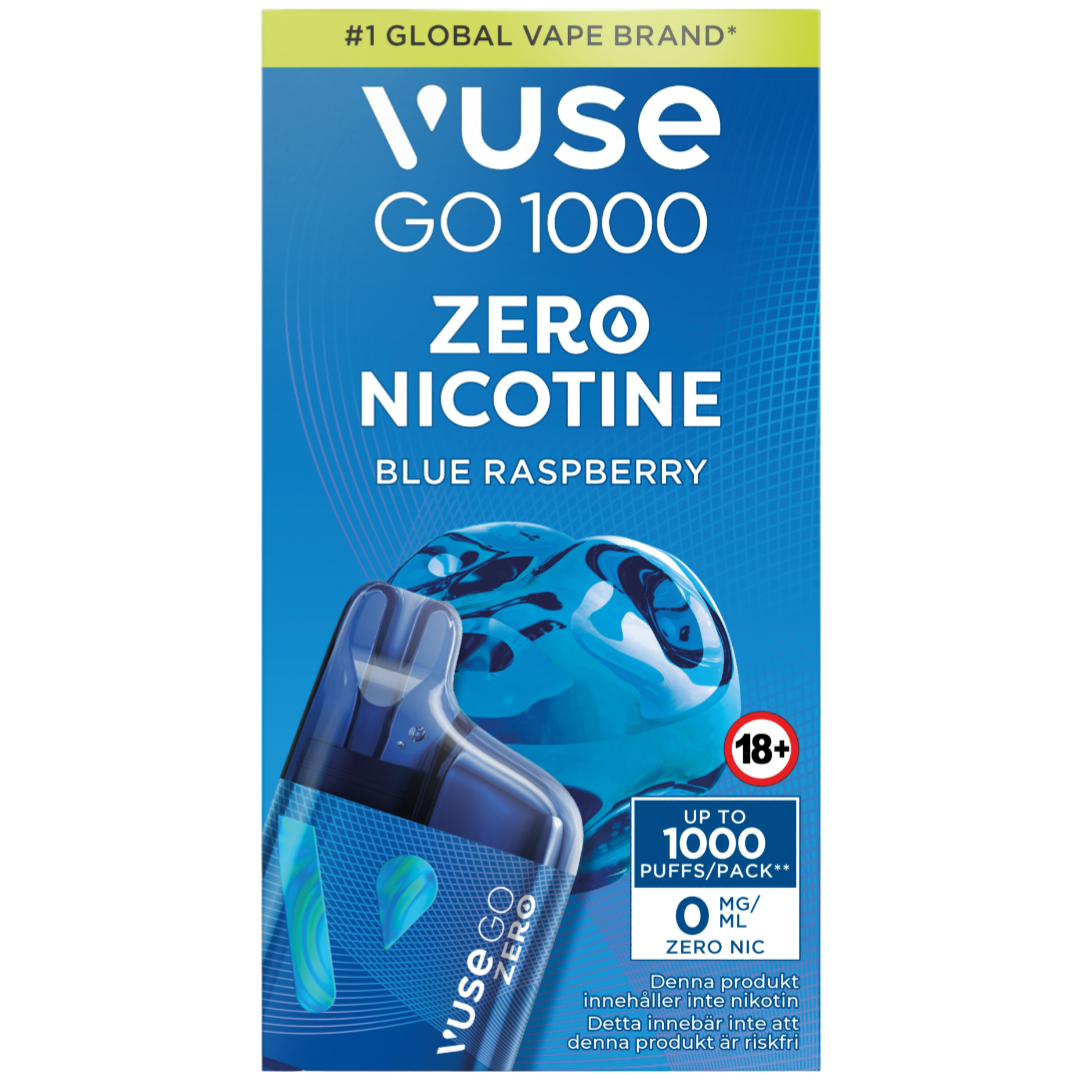 Vuse Go Box 1000 Blue Raspberry 0mg