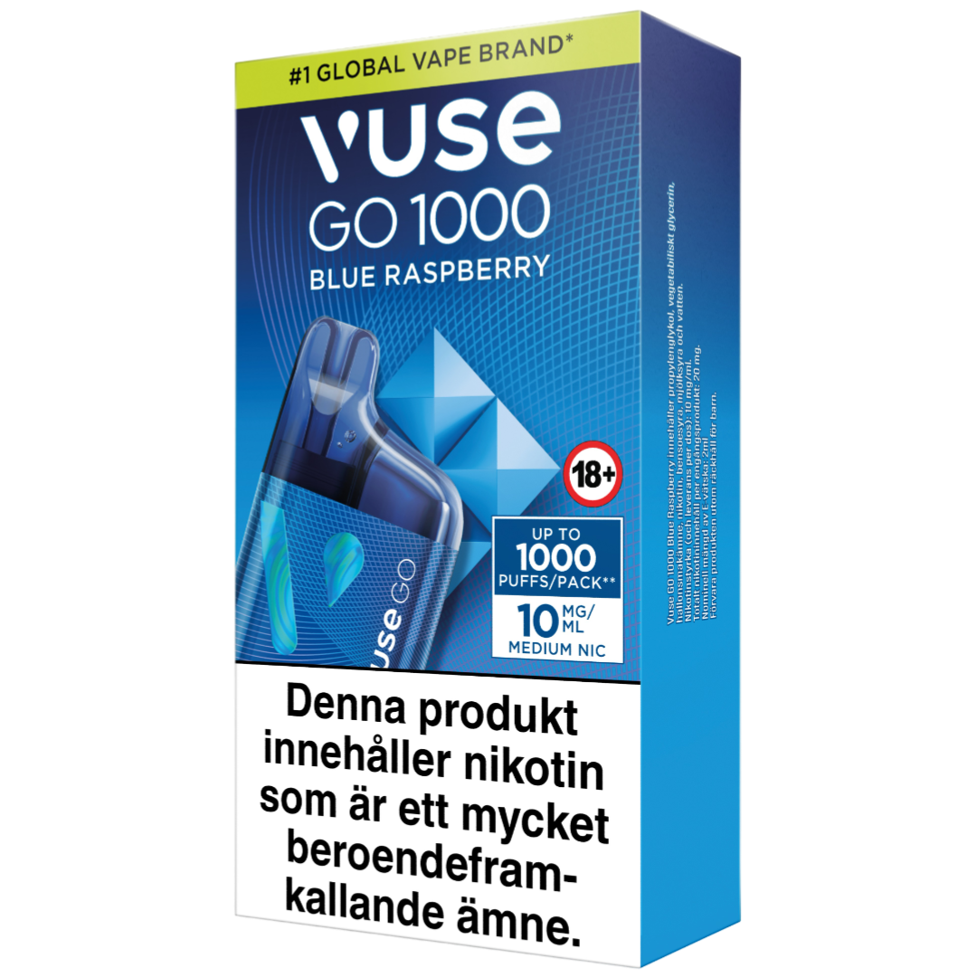 Vuse Go Box 1000 Blue Raspberry 10mg