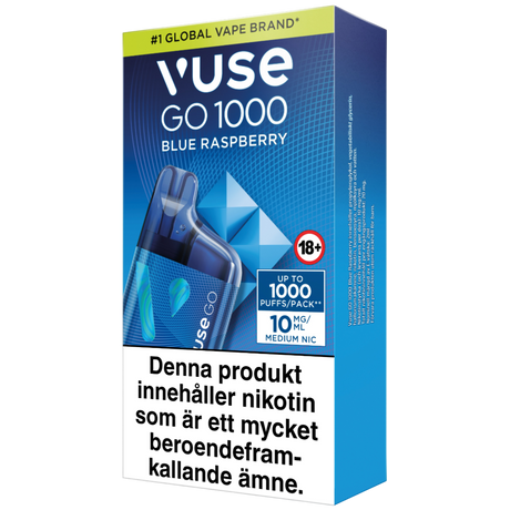 Vuse Go Box 1000 Blue Raspberry 10mg