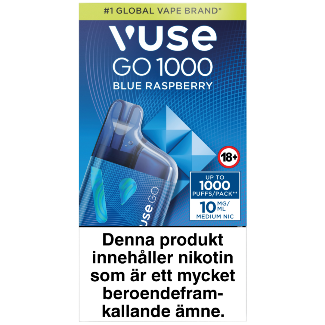 Vuse Go Box 1000 Blue Raspberry 10mg