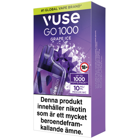 Vuse Go Box 1000 Grape Ice 10mg