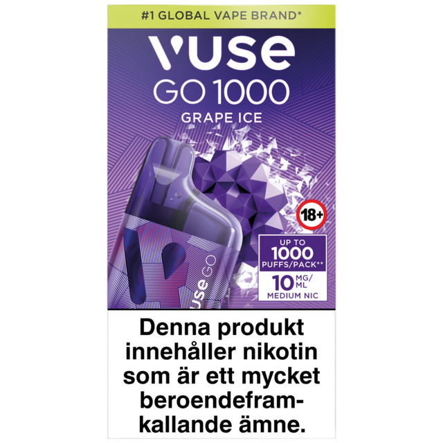 Vuse Go Box 1000 Grape Ice 10mg