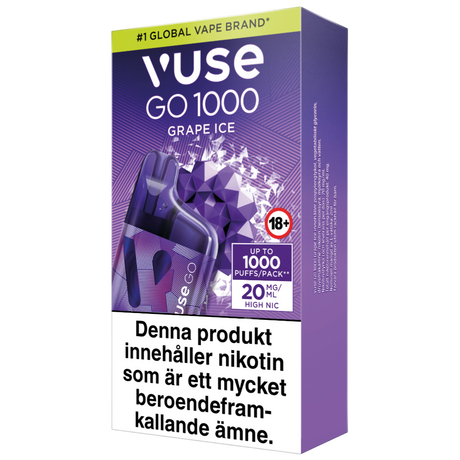 Vuse Go Box 1000 Grape Ice 20mg